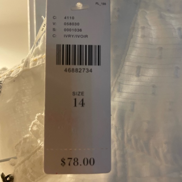 Classy white button down - Anthropologie Feather Bone New with Tags - Picture 2 of 4